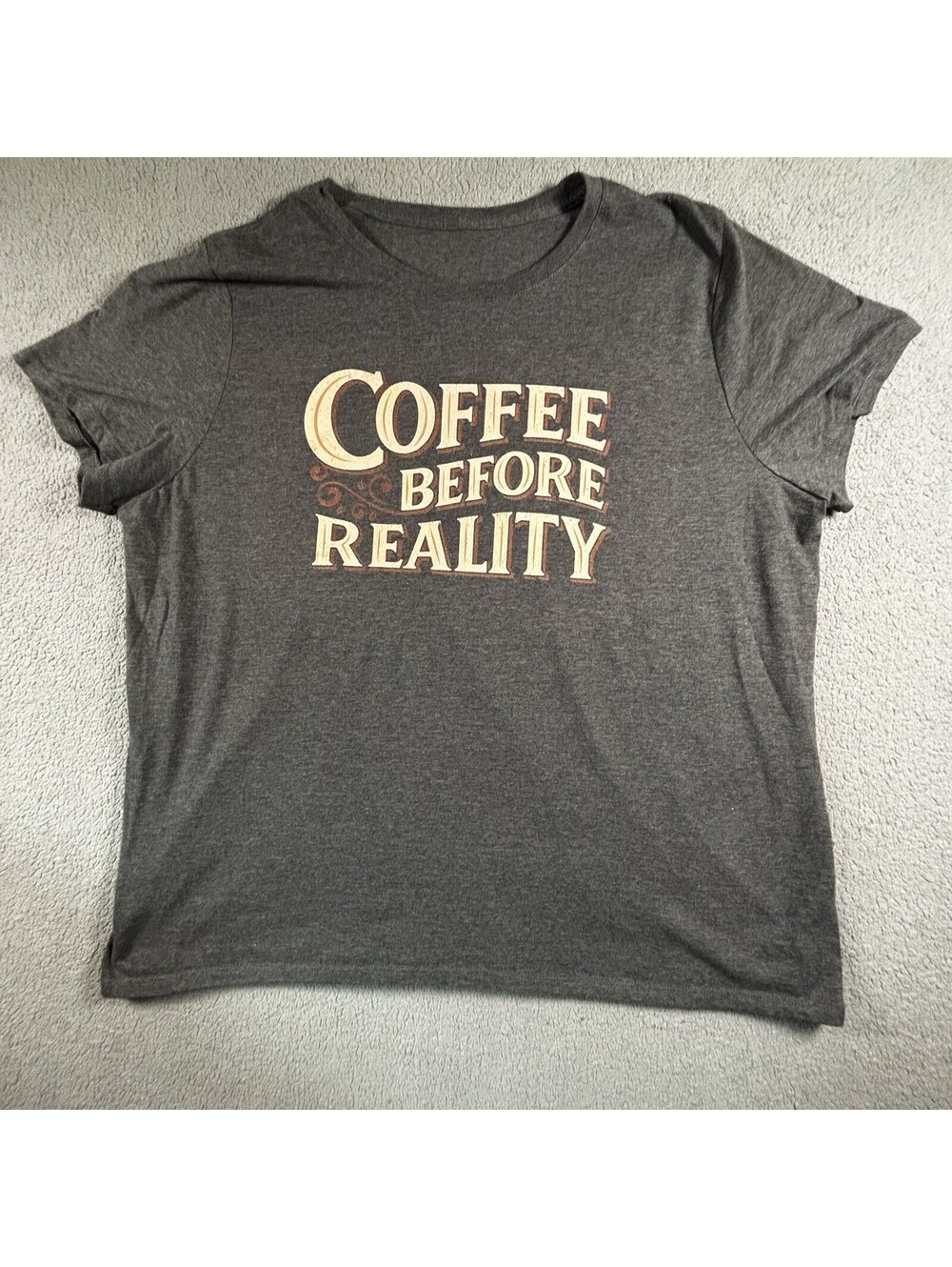 Coffee Shirt Funny Coffee Before Reality T-Shirt Cute Caffeine Tee Gift 3XL